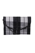 Danielle Nicole Black White Hudson Plaid Crossbody Bag OS