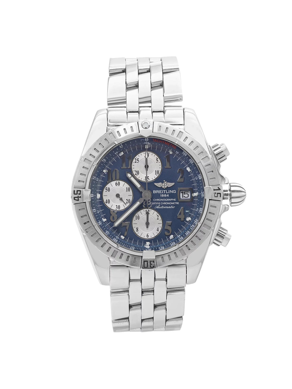 Breitling Chronomat Evolution Steel Blue Dial Automatic Watch A1335611/C647-357A