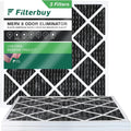 Filterbuy 10x10x1 MERV 8 Odor Eliminator Pleated HVAC AC Furnace Air Filters with Activated Carbon (3-Pack)