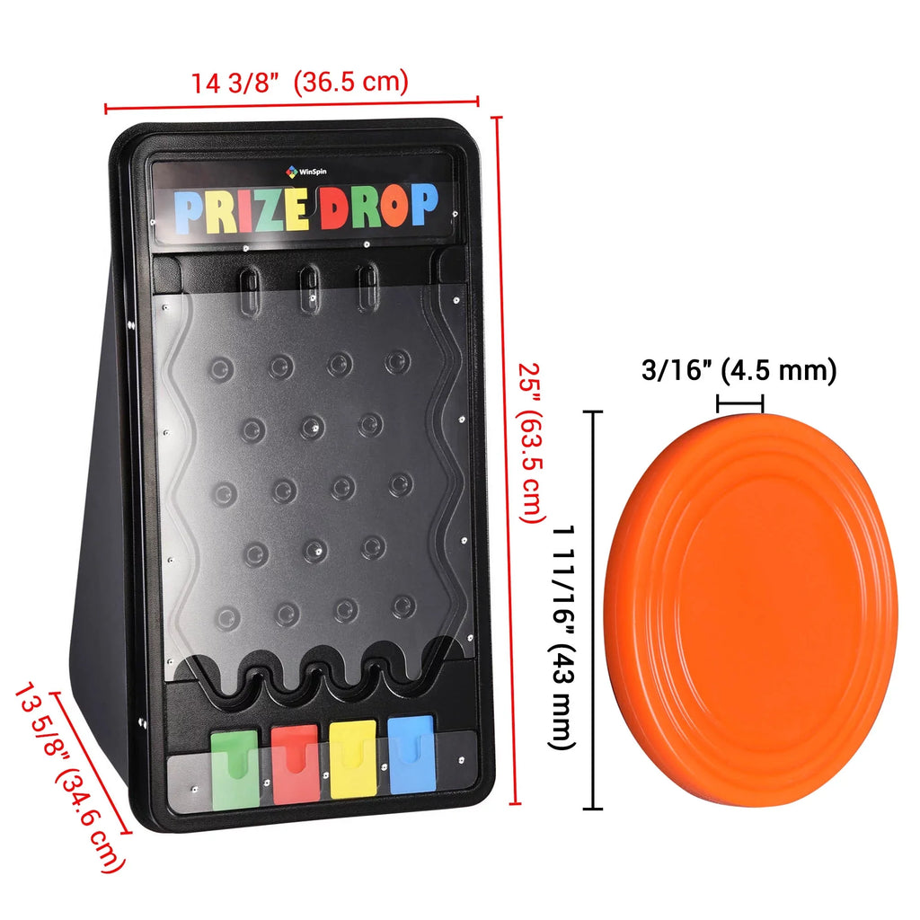 WinSpin 25" Prize Drop Board Disk Drop Game w/20 Pucks Home Tradeshow