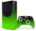 WraptorSkinz Skin Wrap compatible with the 2020 XBOX Series S Console and Controller Smooth Fades Green Black (XBOX NOT INCLUDED)