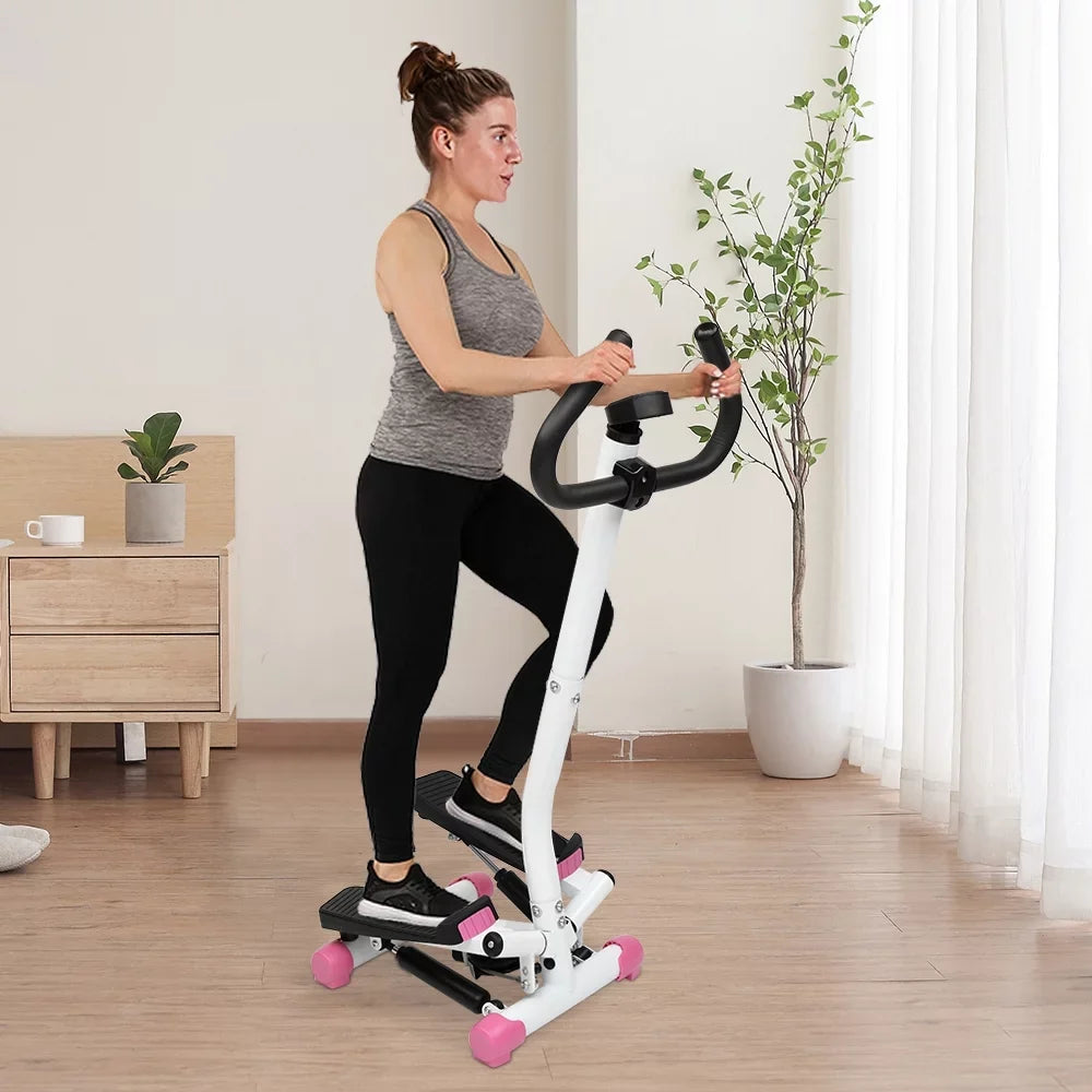 SalonMore Twist Stepper Exercise Equipment, with Handlebar and LCD Monitor, for Losing Weight