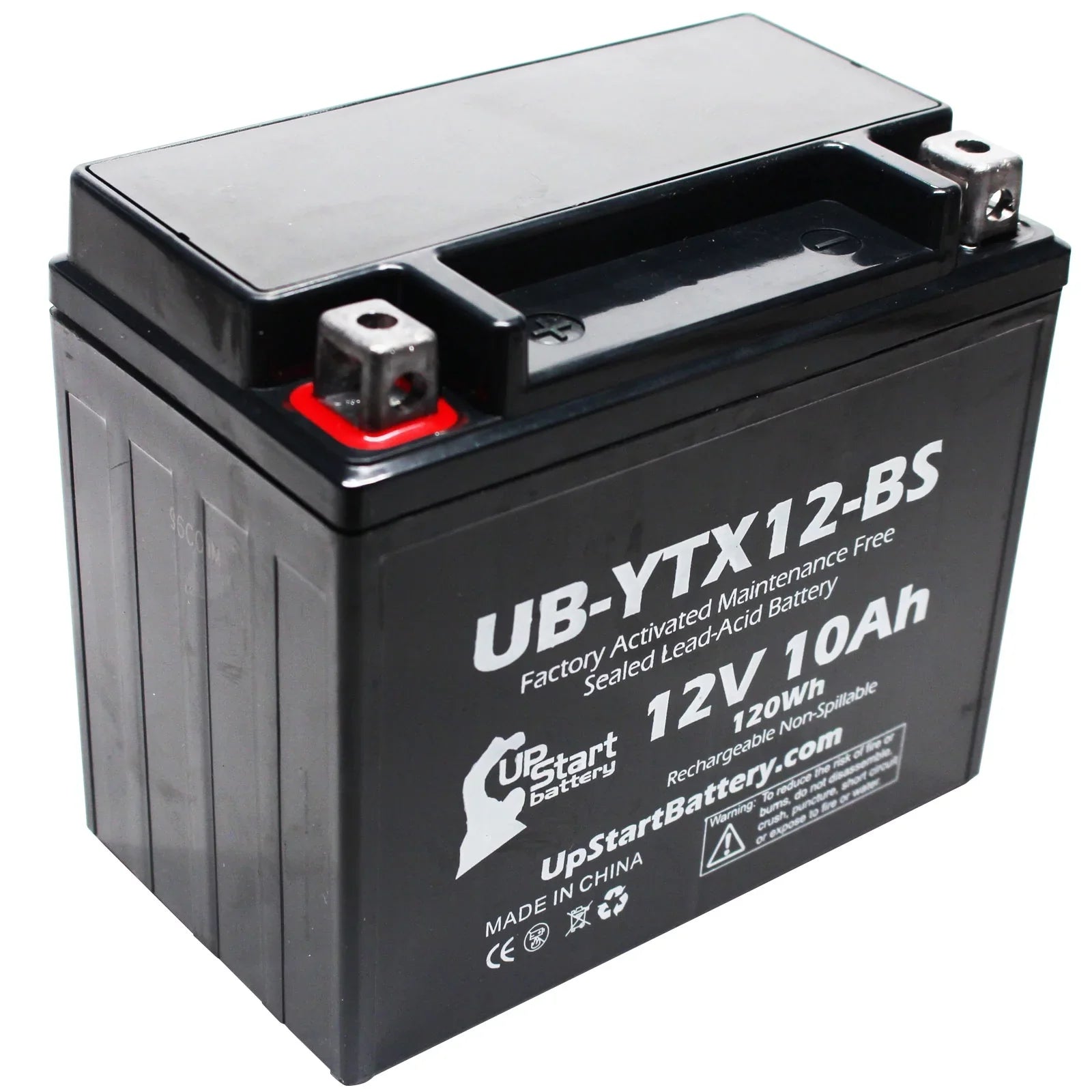 2-Pack UpStart Battery Replacement 2003 Suzuki GSX-R1000 1000 CC Factory Activated, Maintenance Free, Motorcycle Battery - 12V, 10Ah, UB-YTX12-BS