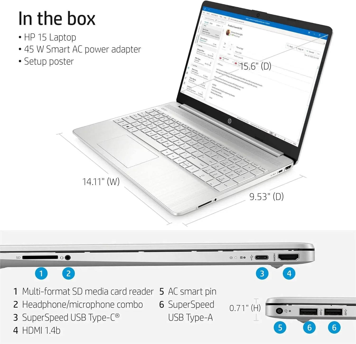 15 15.6" Full HD Business Laptop Computer, Intel 4-core i5-1135G7, 16GB RAM, 1TB PCIe SSD, Iris Xe Graphic, Wi-Fi 6, BT 4.2, Natural Silver, Windows 11 Home