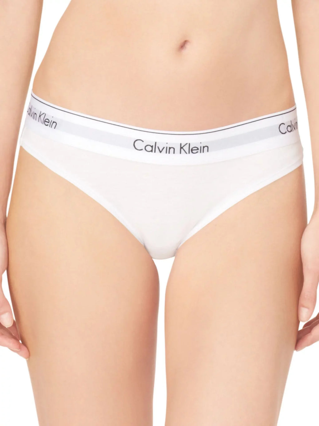 Calvin Klein Women's Modern Cotton Bikini, White, Small
