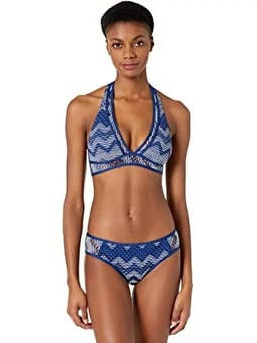 Becca by Rebecca Virtue MARINA Reveal Crochet Halter Bikini Swim Top, US D