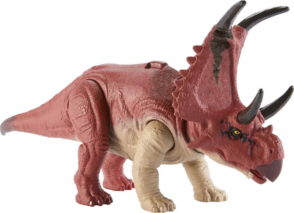 Jurassic World Dominion Wild Roar Diabloceratops Dinosaur Action Figure Toy, Sound & Motion