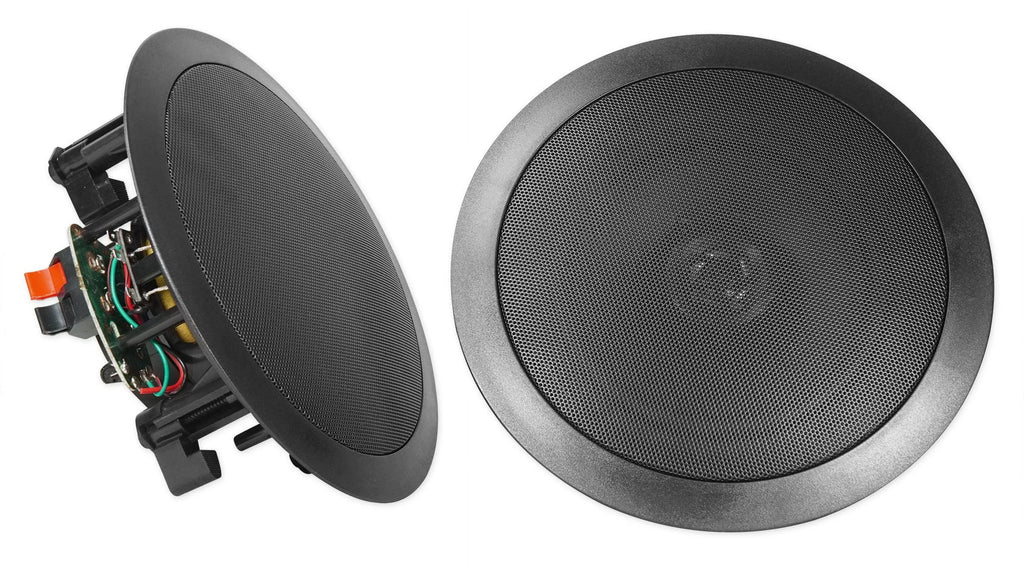 Rockville ROCK MATRIX Multi Room Home Receiver+6) Ceiling+2) Black Wall Speakers