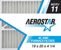 Aerostar 19x20x4 MERV 11 Pleated Air Filter, AC Furnace Air Filter, 2 Pack