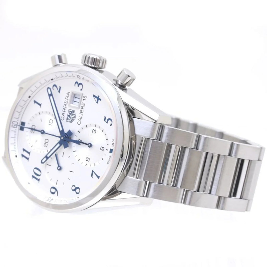 Pre-Owned TAG HEUER Carrera Chronograph Blue Edition CBK2114.BA0715 Stainless Steel Men's 39307 (Good)