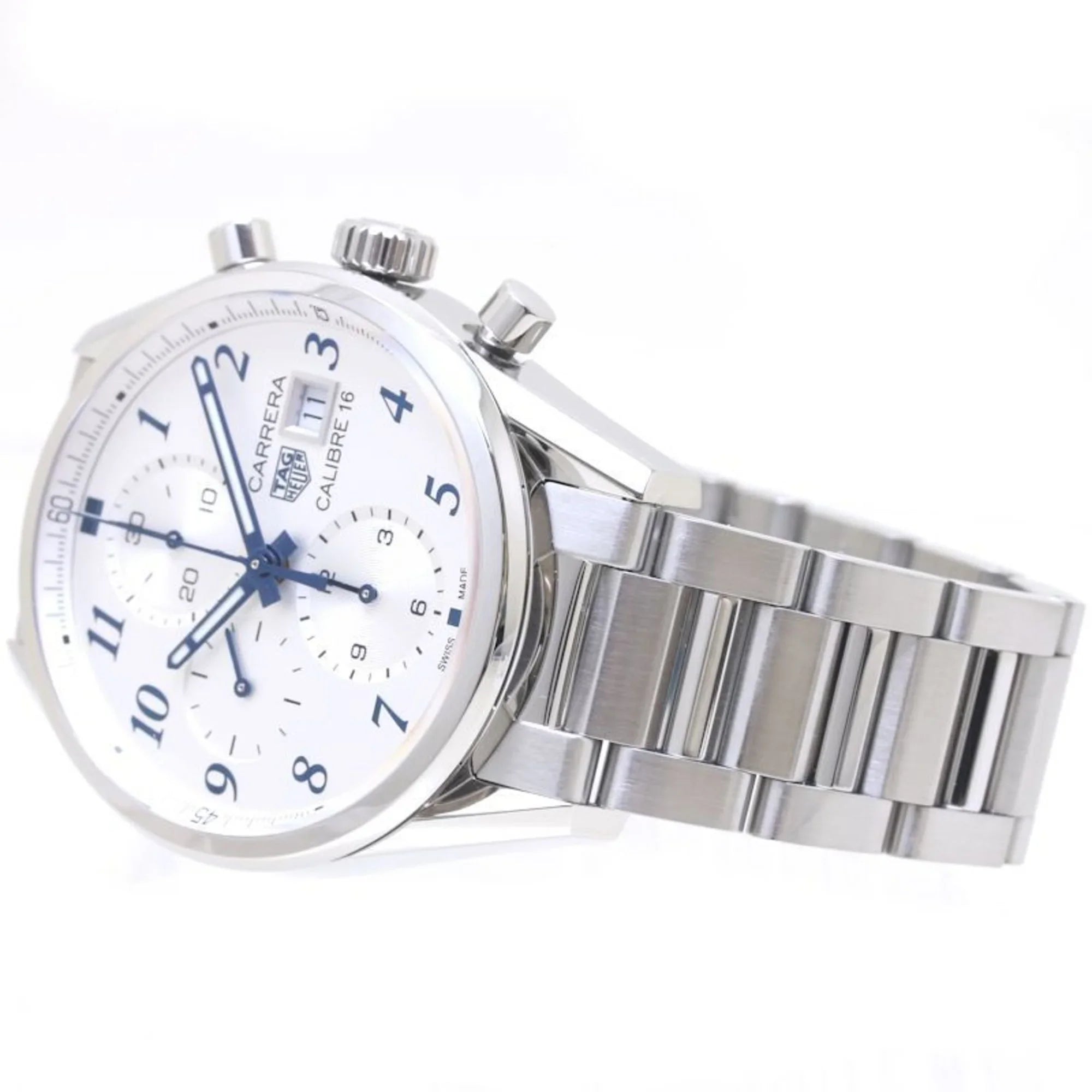 Pre-Owned TAG HEUER Carrera Chronograph Blue Edition CBK2114.BA0715 Stainless Steel Men's 39307 (Good)