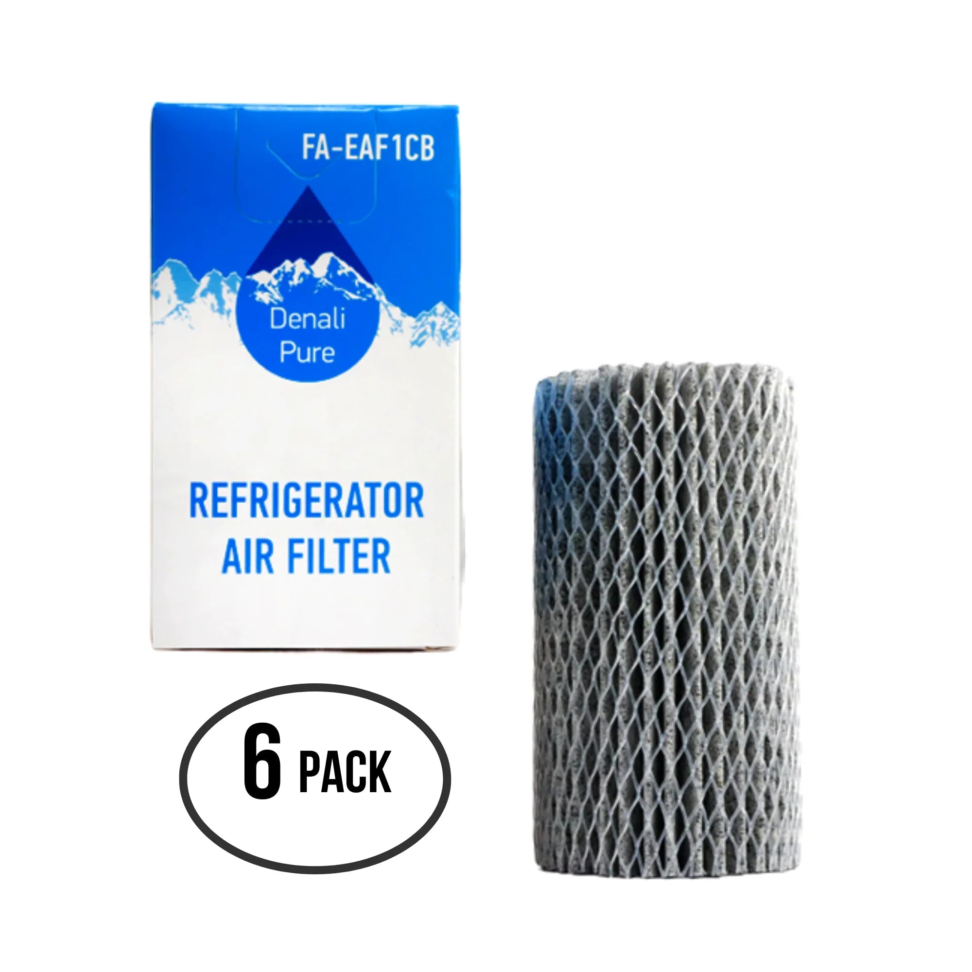 6-Pack Replacement for Electrolux EI26SS55GS1 Refrigerator Air Filter - Compatible with Electrolux EAF1CB, 46-9917 Fridge Air Filter