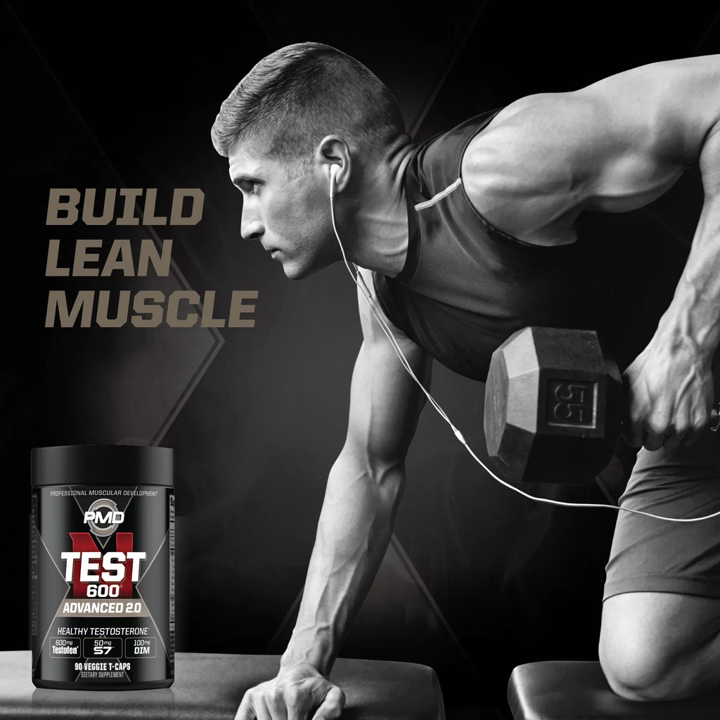 PMD Sports N-Test 600 Advanced Testosterone Booster for Men - Strong and Powerful With Testofen - Training And Bodybuilding - Lean Muscle Growth And Strength Gains - Test Boost (90 Veggie-Caps))