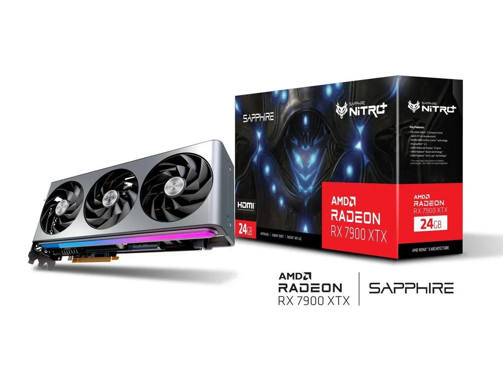 SAPPHIRE NITRO Radeon RX 7900 XTX 24GB GDDR6 PCI Express 4.0 x16 ATX Video Card 11322-01-40G