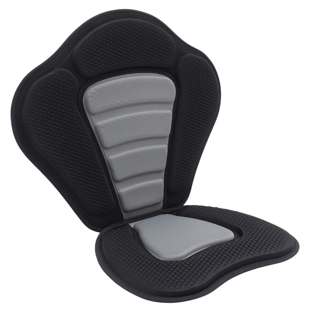 Adjustable Padded Kayak Seat Detachable Backpack Bag Canoe Backrest Storage Kayak Seat Deluxe Padded Boat Seat with Storage Bag Adjustable for Kayaking, Canoeing, Drifting, Rafting, Fishing