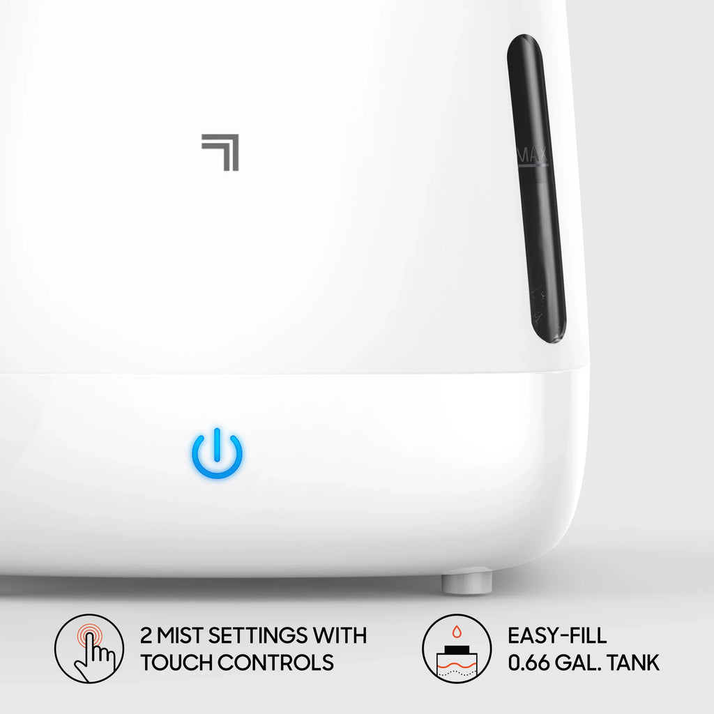 Sharper Image Mist 4 Ultrasonic Humidifier, White (New)