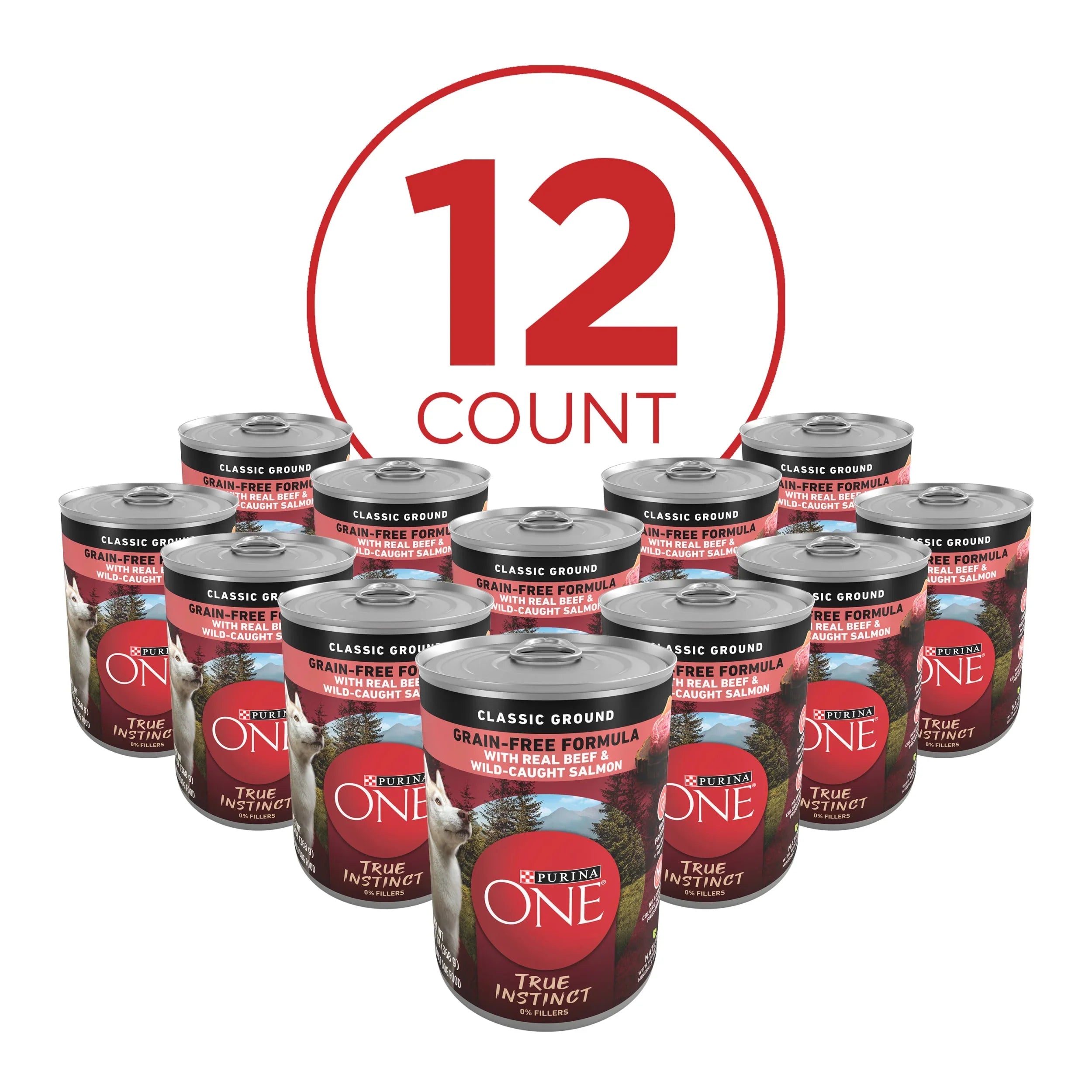 Purina One True Instinct Classic Ground Wet Dog Food, 13 oz Cans (12 Pack)