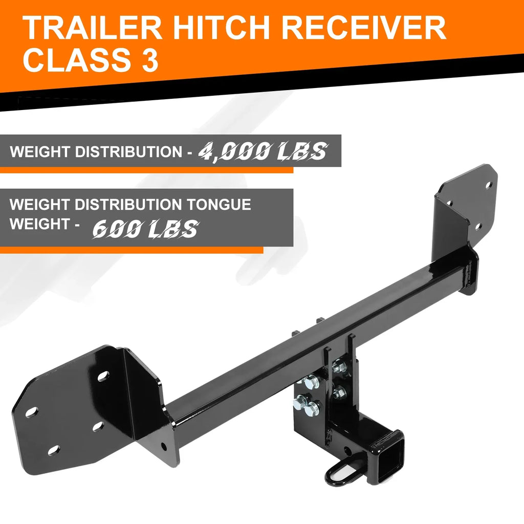 Kojem Class 3 Trailer Hitch Receiver 2" for 2010-2019 Subaru Outback Hatchback Steel Black