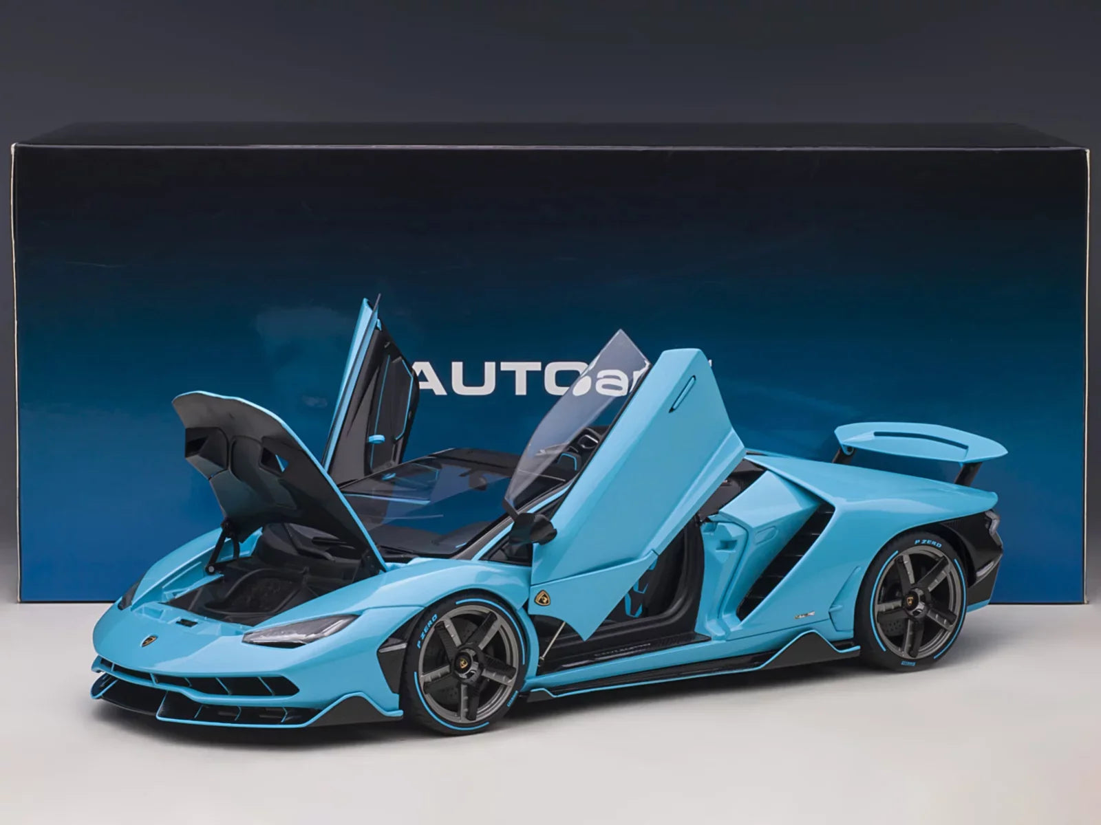 Lamborghini Centenario Roadster Blu Cepheus / Pearl Blue 1/18 Model Car by Autoart