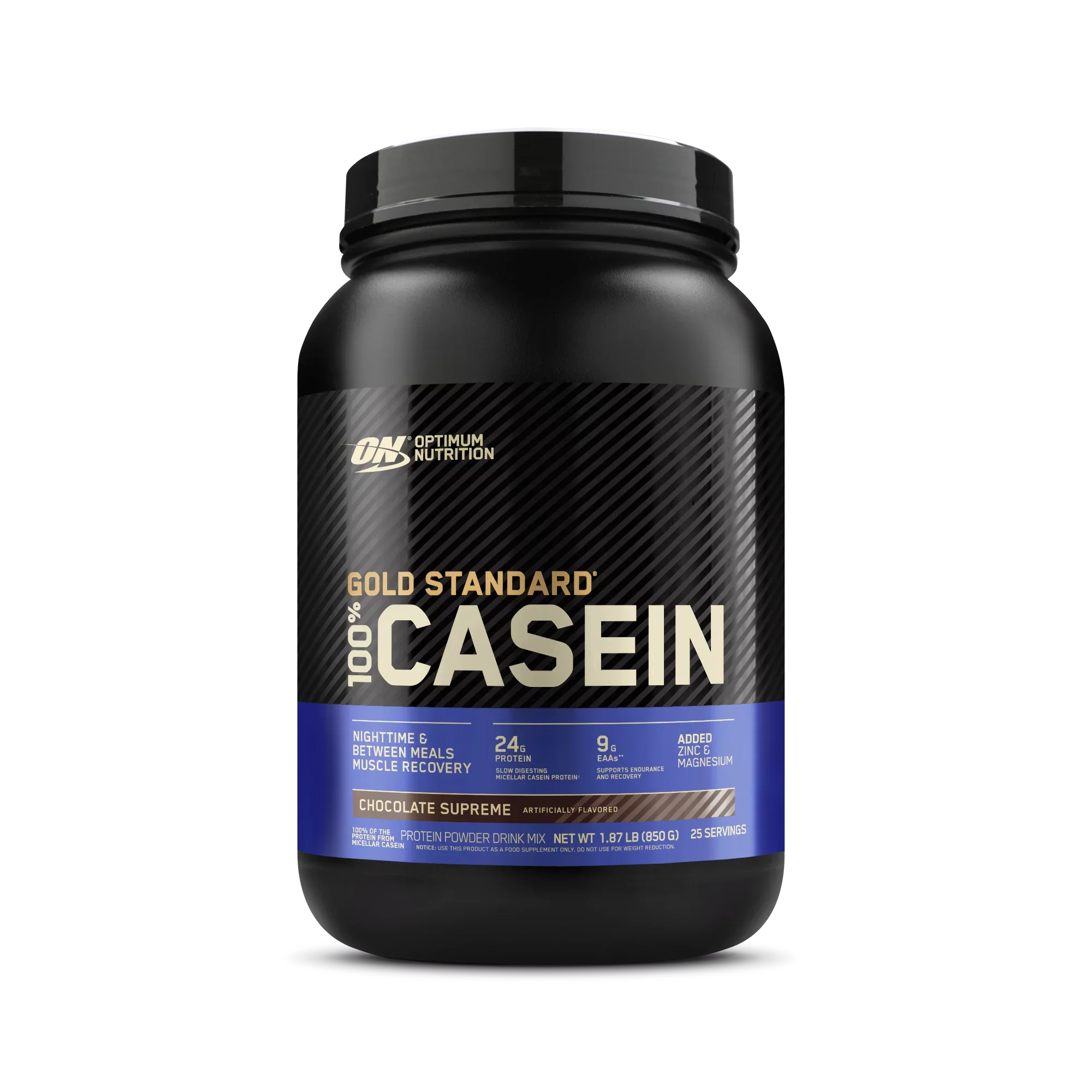 Optimum Nutrition, Gold Standard 100% Casein, 24 g Protein Powder, ChocoLatitudee Supreme, 1.87 lb, 25 Servings