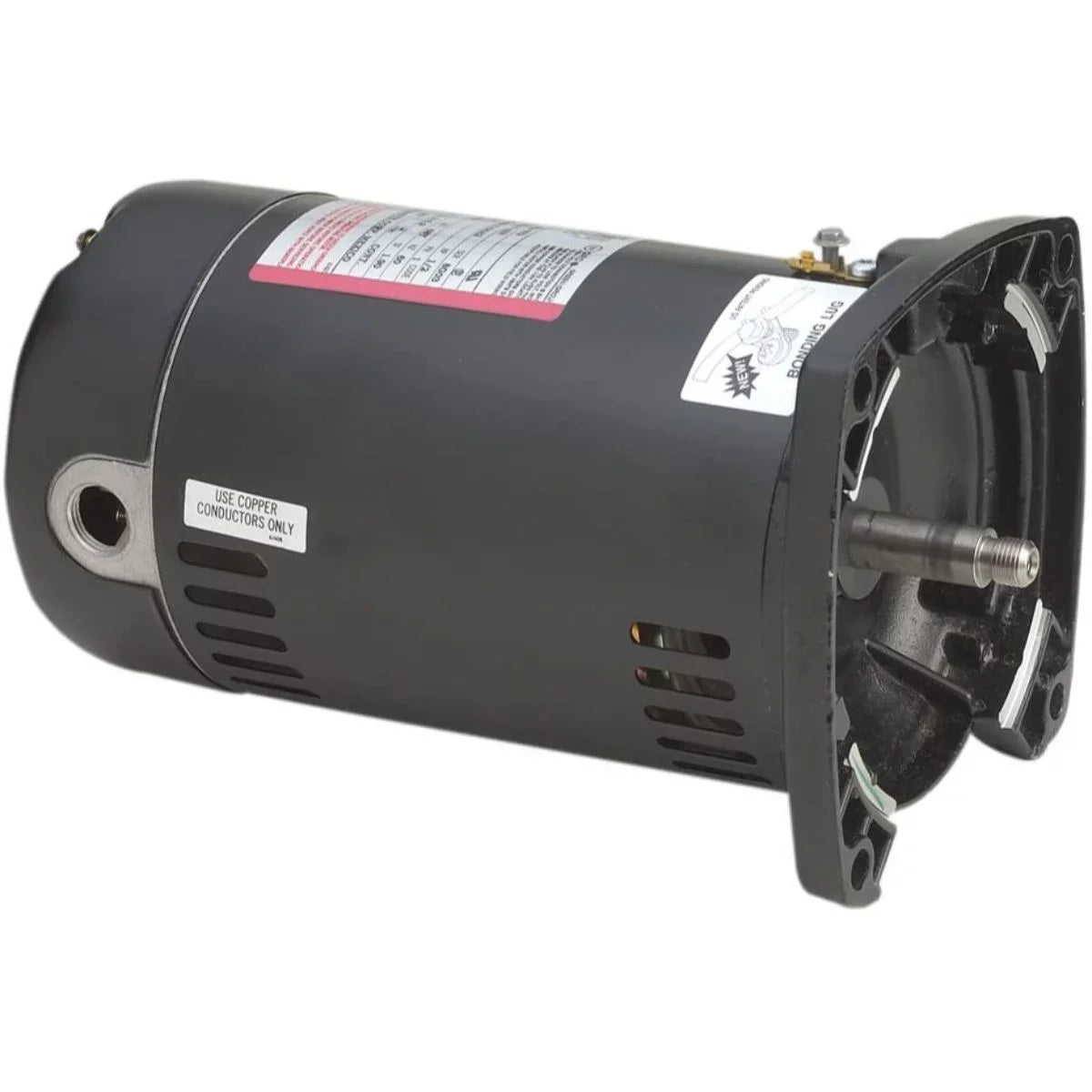 The Pool Supply Shop 0.75  Square Flange Threaded Shaft Horizontal Pool Pump Motor, 1.27 SF