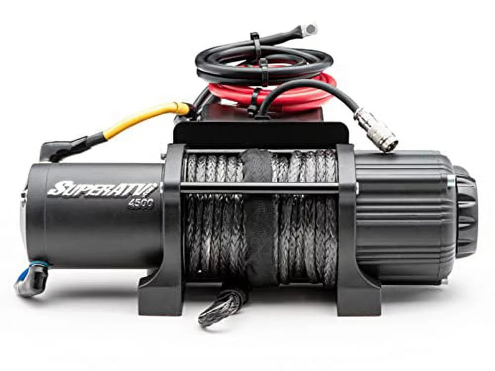 SuperATV 4500 LB Winch Compatible with 2021+ Yamaha Wolverine RMAX 2 / RMAX 4|Ready|Fit Winch|1.3  Motor|Preassembled and Wired|50 Foot Remote Range|3/16" Steel|166:1 Gear Ratio|QWM-Y-RMAX-4500