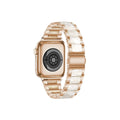 Worryfree Gadgets Metal & Resin Wristband for  Watch Rose Gold/White 38/40/41mm (WX149-RGWT41)