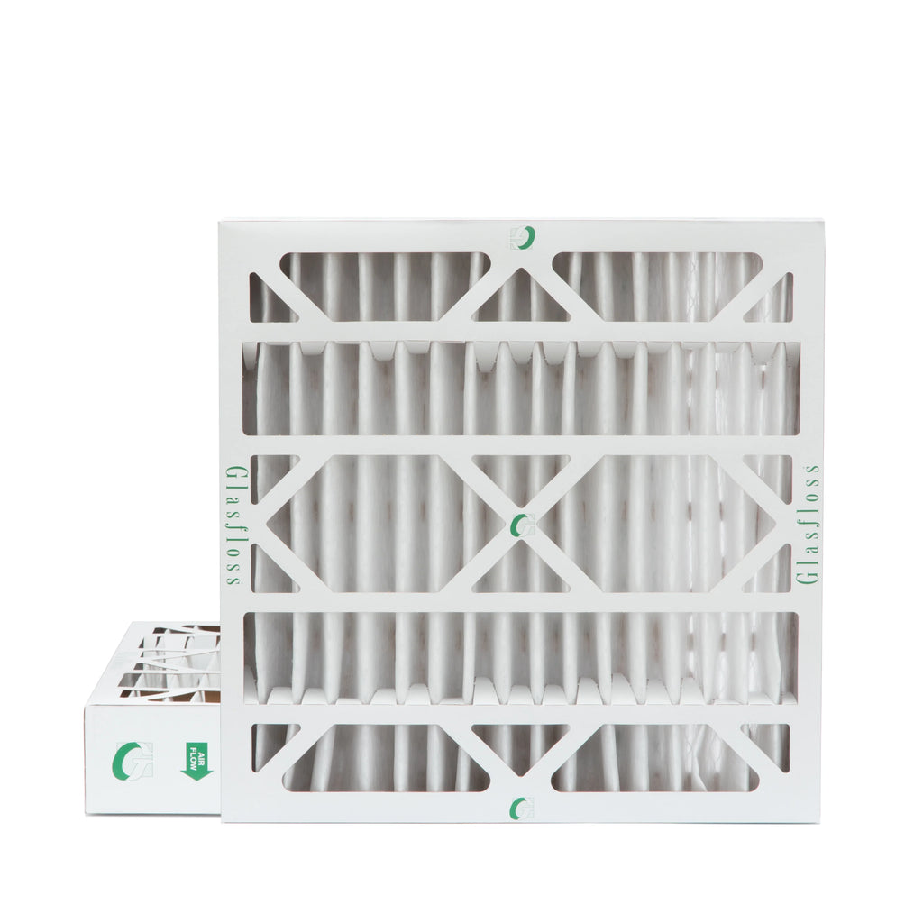 2 Pack of 20x20x4 MERV 13 Pleated 4" Inch Air Filters by Glasfloss. Actual Size: 19-1/2 x 19-1/2 x 3-3/4