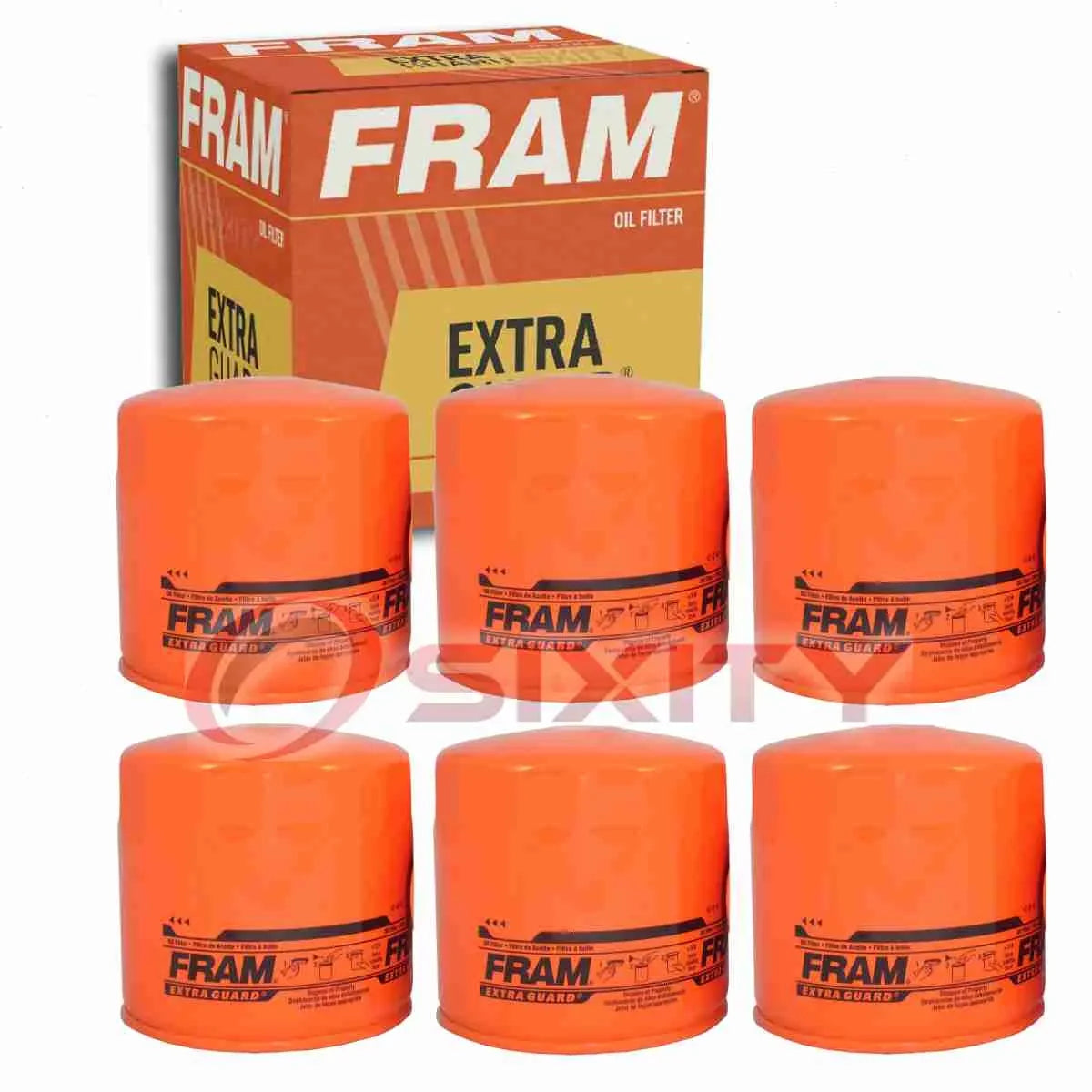 6 pc FRAM PH8994 Extra Guard Engine Oil Filters for 68197867AB FF1279 P551833 W56022 WF10112 Oil Change Lubricant Filters Fits select: 1998-2005 VOLKSWAGEN PASSAT, 2000-2002 AUDI S4