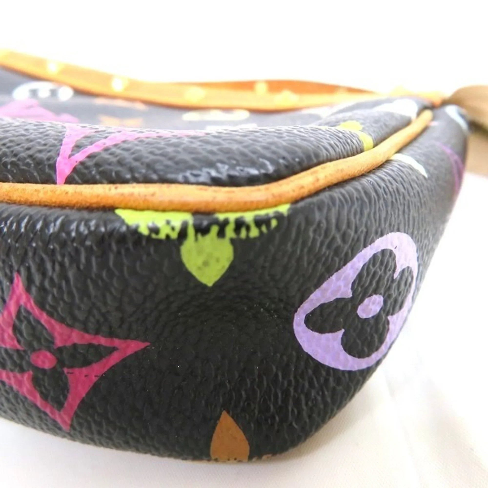 Authenticated Used Louis Vuitton Monogram Multicolor Pochette Accessoire M92648 2WAY Pouch Handbag Ladies