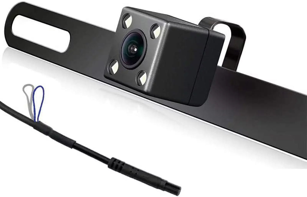 CAM122 Backup Camera Frame License PLatitudee HD Night Vision Rear View 170° Angle Waterproof Compatible with Jensen Car Radio CAR110W CAR710 CAR710X CAR8000 CAR910W CAR910X CDR7011 CM901MIR CMR2720