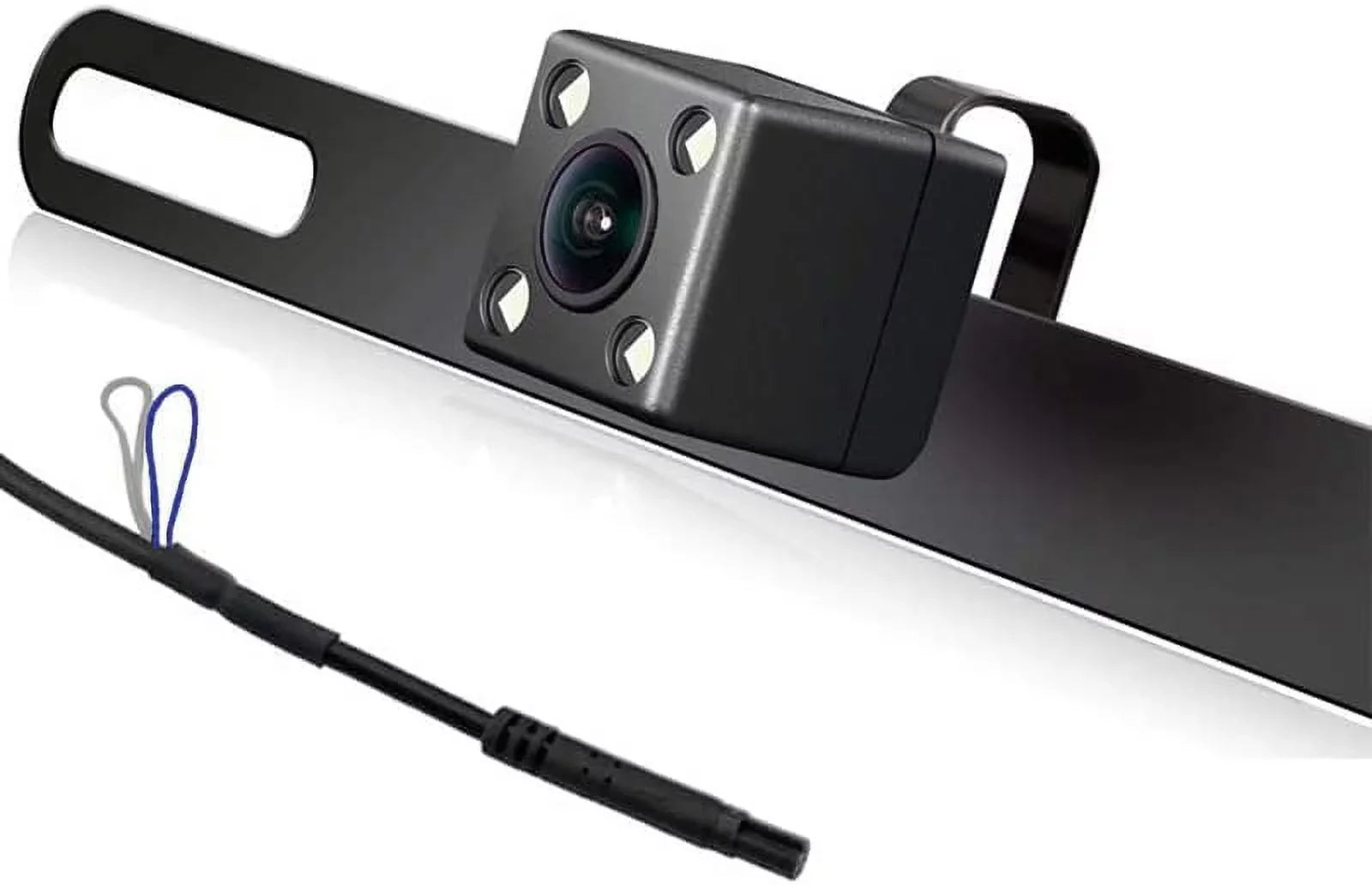 CAM122 Backup Camera Frame License PLatitudee HD Night Vision Rear View 170° Angle Waterproof Compatible with Jensen Car Radio CAR110W CAR710 CAR710X CAR8000 CAR910W CAR910X CDR7011 CM901MIR CMR2720