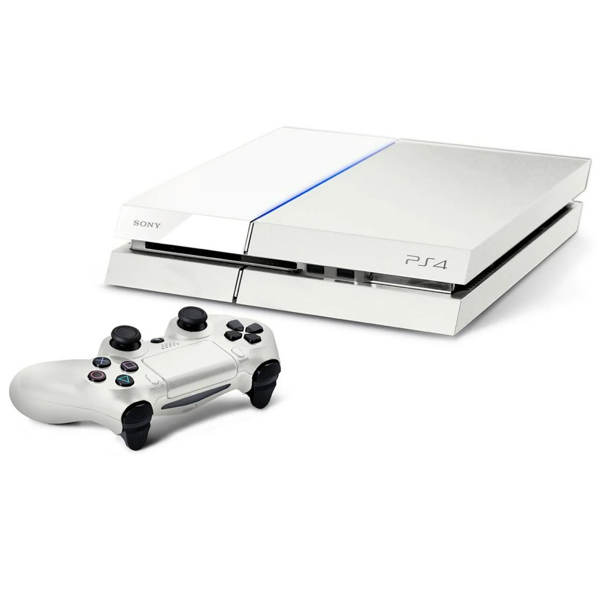 PlayStation 4 500GB Gaming Console White Headset with BOLT AXTION Cleaning Kit Bundle Like New
