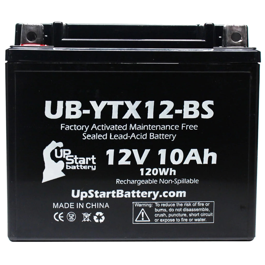 2-Pack UpStart Battery Replacement 2003 Suzuki GSX-R1000 1000 CC Factory Activated, Maintenance Free, Motorcycle Battery - 12V, 10Ah, UB-YTX12-BS