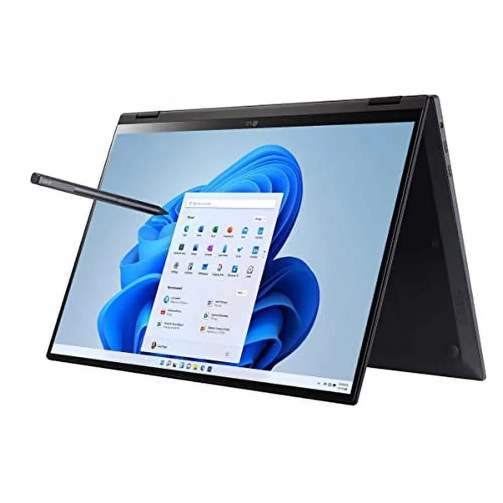 LG 2023 Gram 16" 2-in-1 Ultralight Laptop WQXGA IPS Touch Intel EVO i7-1260P 16GB LPDDR5 512GB+1TB NVMe SSD Iris Xe Graphics WiFi AX Backlit Keyboard Fullday Battery Windows 11 w/Pen and RE USB