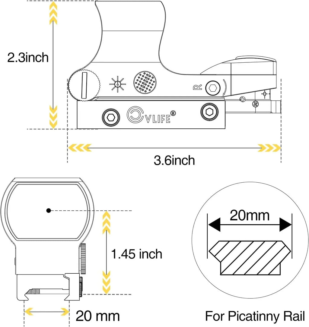 CVLIFE Sight 1x28x40mm