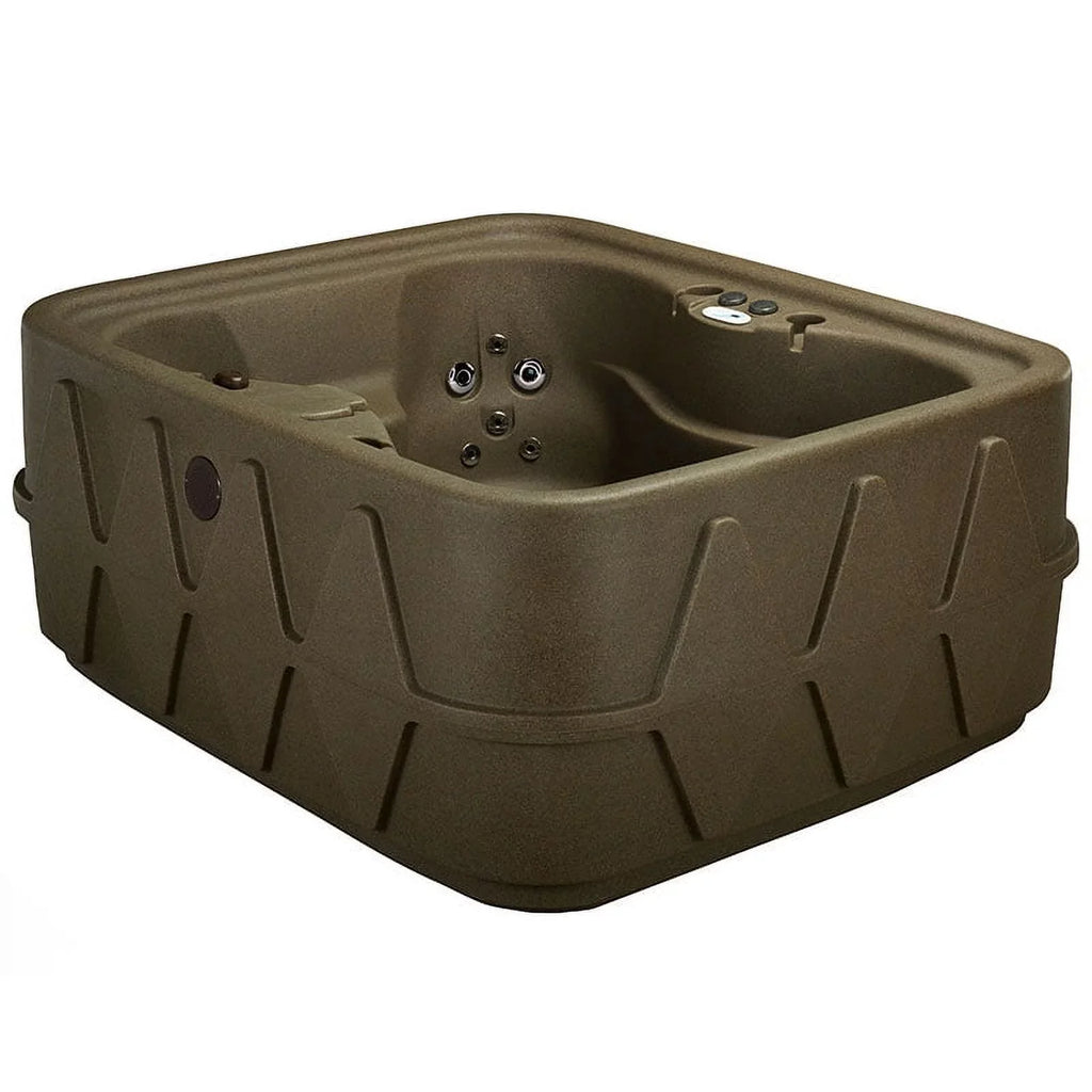 Aquarest Spas Powered By Jacuzzi® AR-400 Select 4- Person 20 - Jet- Plug and Play Hot Tub w/LED waterfall - Brownstone