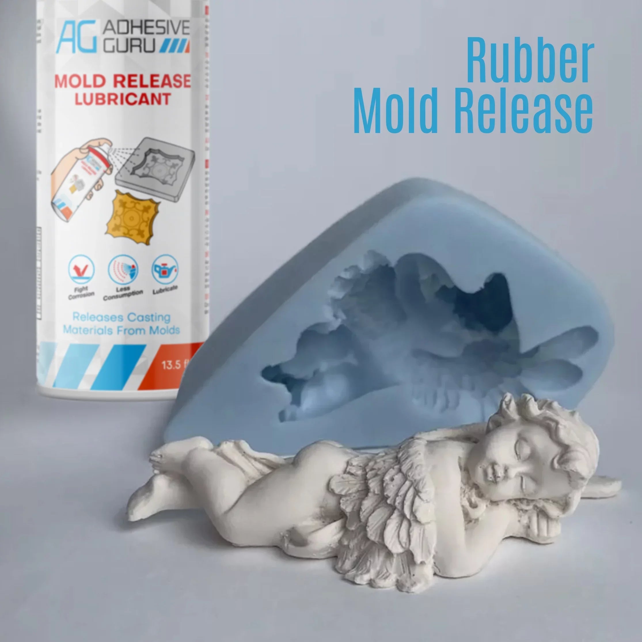 Adhesive Guru Silicone Mold Release Spray for Epoxy Resin (2 x 13.5 fl oz) 2 Pack