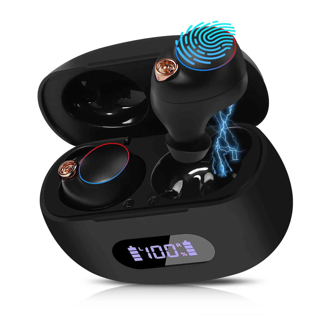 UrbanX True Wireless Bluetooth Earbuds + Charging Case, Black, Dual Connect, IPX5 Water Resistance, Bluetooth 5.2 Connection, Balanced, Bass Boost Compatible with  Tab M10 Gen 3