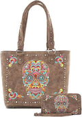 Leather Tote Bag Western Style Shoulder Bag Handbag and Purse for Women