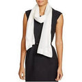 Echo Silk Chiffon Scarf, Various colors: OS/White