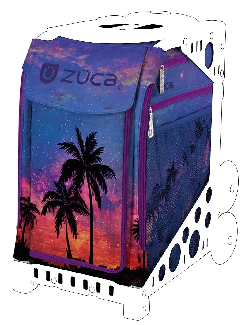 Zuca 18" Sport Bag - Island Life with Flashing Wheels (Turquiose Frame)