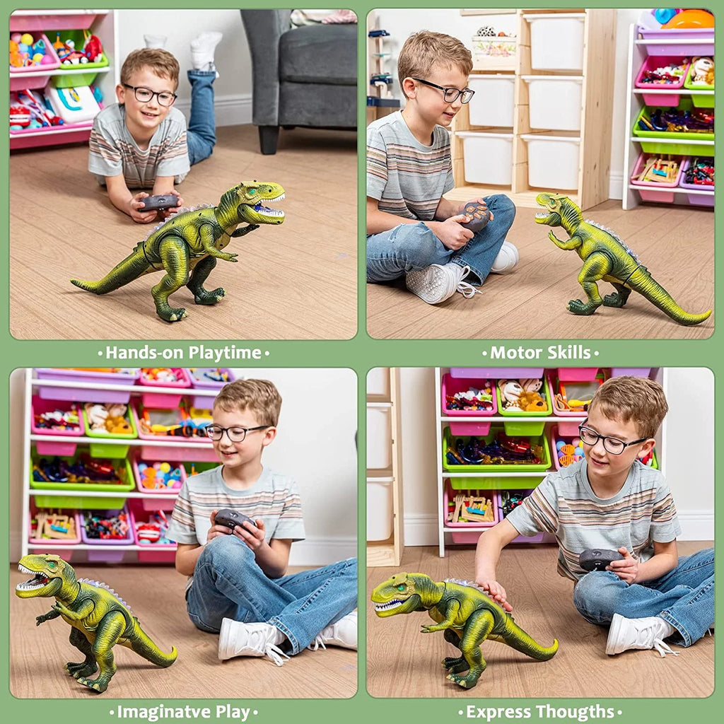 JOYIN Robot dinosaur saur Toy for Kids Boys,Big T Rex dinosaur saur Toy with Light and Roaring Sound, Walking and Dancing dinosaur Toy,Electronic Steam Toy,Birthday Gift for Kids Boys Girls,Green