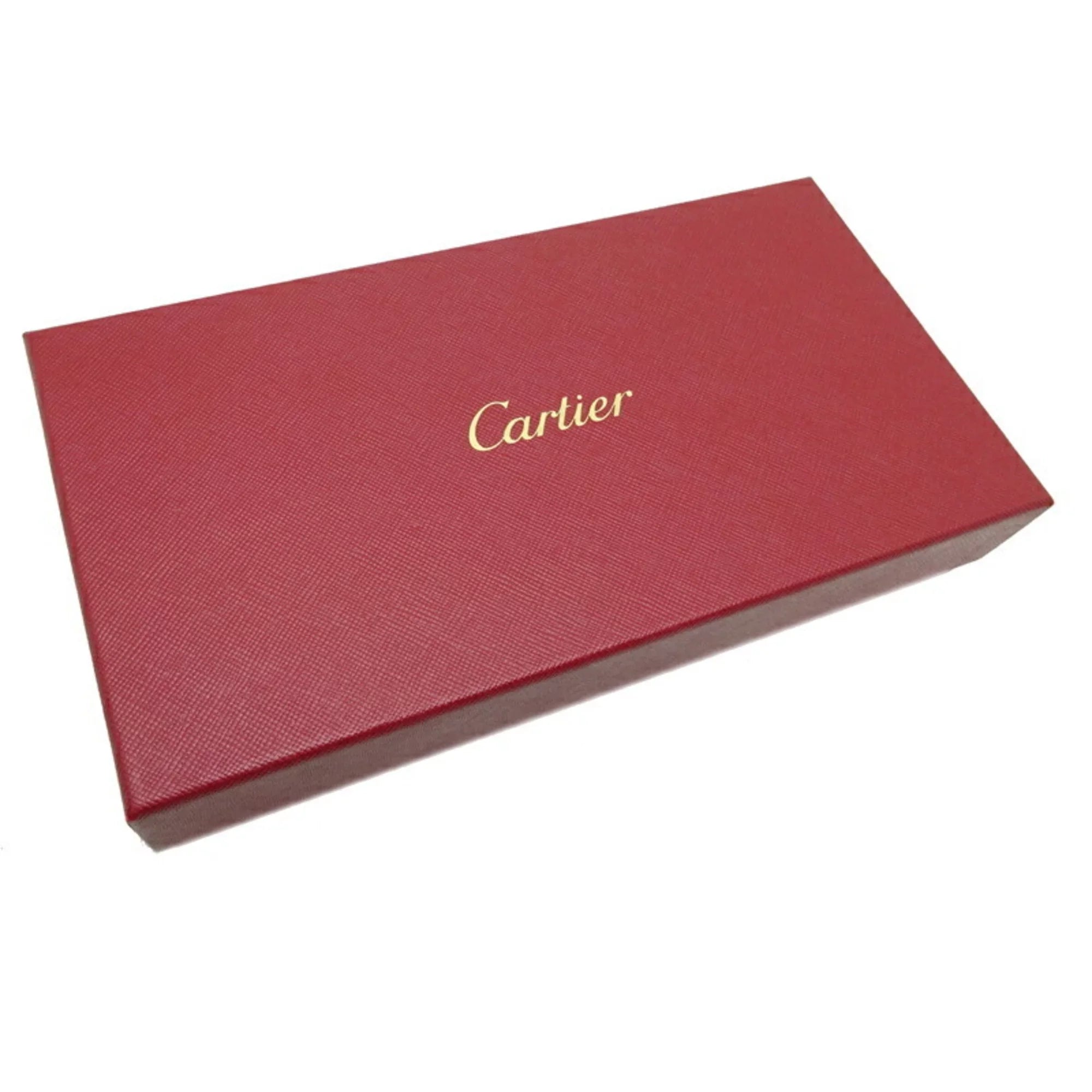 Pre-Owned Cartier Mastline Long Wallet Women's Leather Bordeaux (Red) (Good)