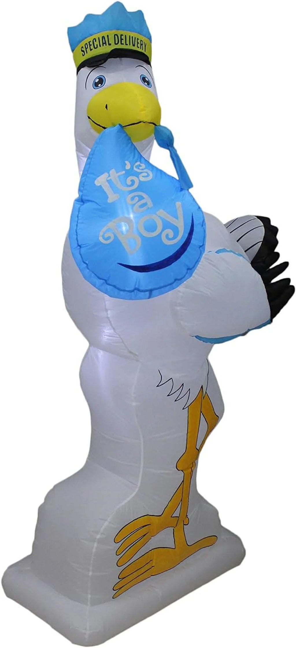 6 Foot Tall Baby Shower InfLatitudeable Blue Stork It's A Boy Special Delivery Baby Announcement LED Lights Lighted Blowup Party Decoration For Outdoor Indoor Home Celebration Garden Yard Lawn Prop