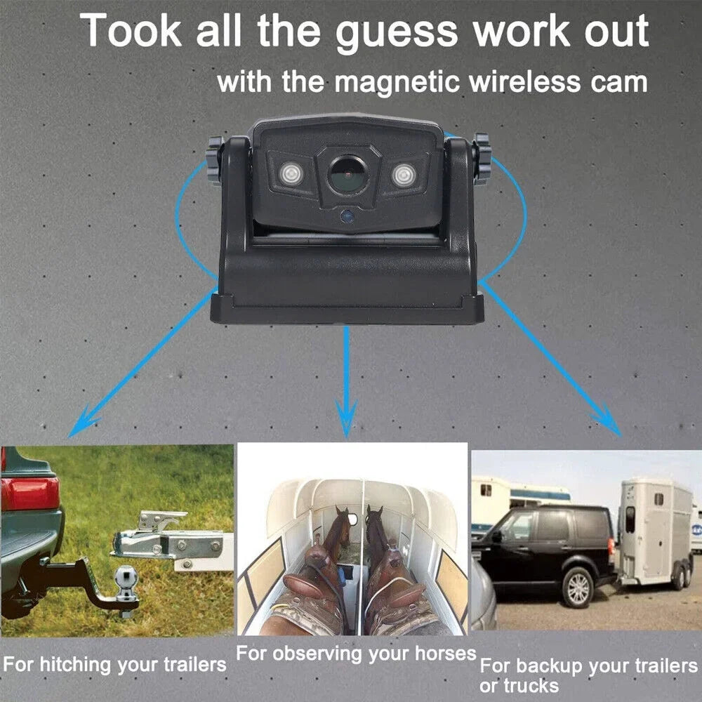 Onemayship  Magnetic WiFi Wireless Backup Camera, Front/Rear View Camera 9600mAh Battery