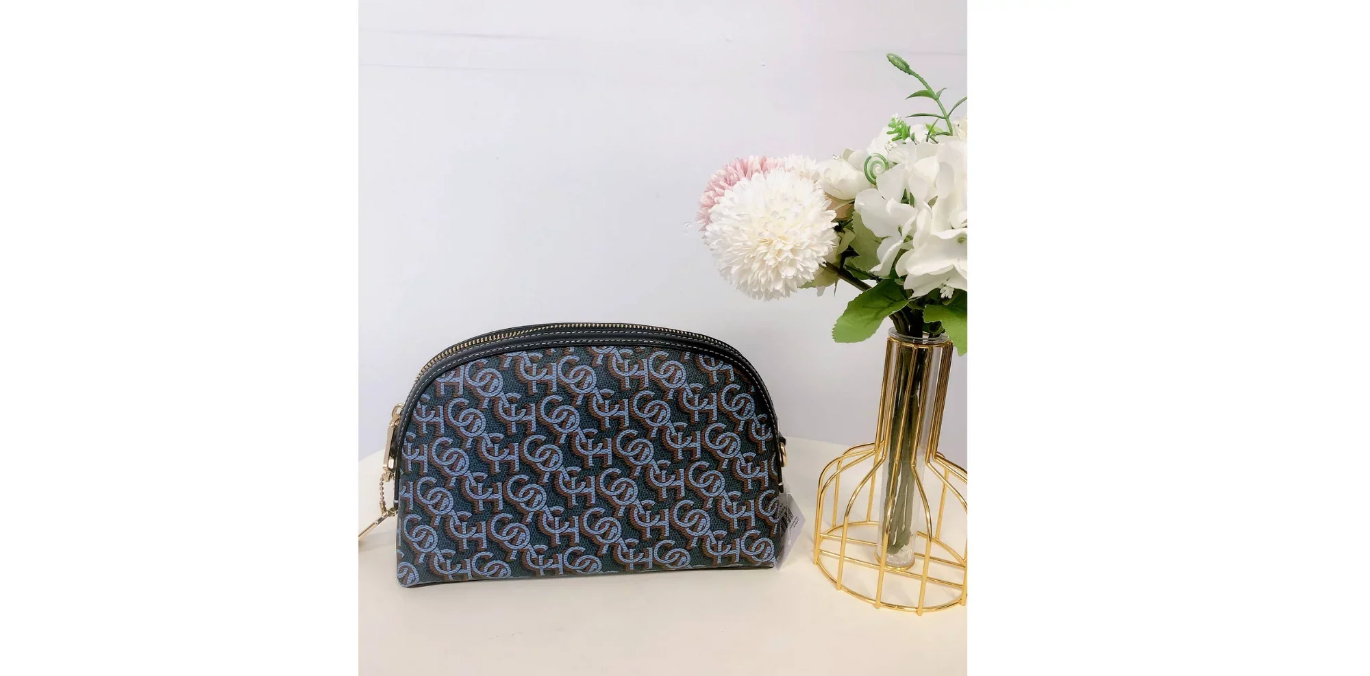 Coach CF343 Madi Crossbody With Coach Monogram Print IN Navy