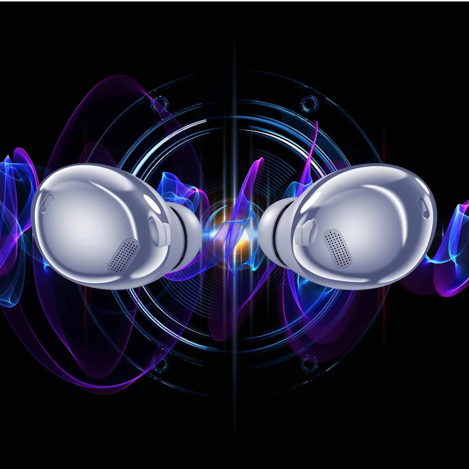 UrbanX Street Buds Pro True Bluetooth Wireless Earbuds For P8 Lite (2017) With Active Noise Cancelling (Wireless Charging Case Included) Purple