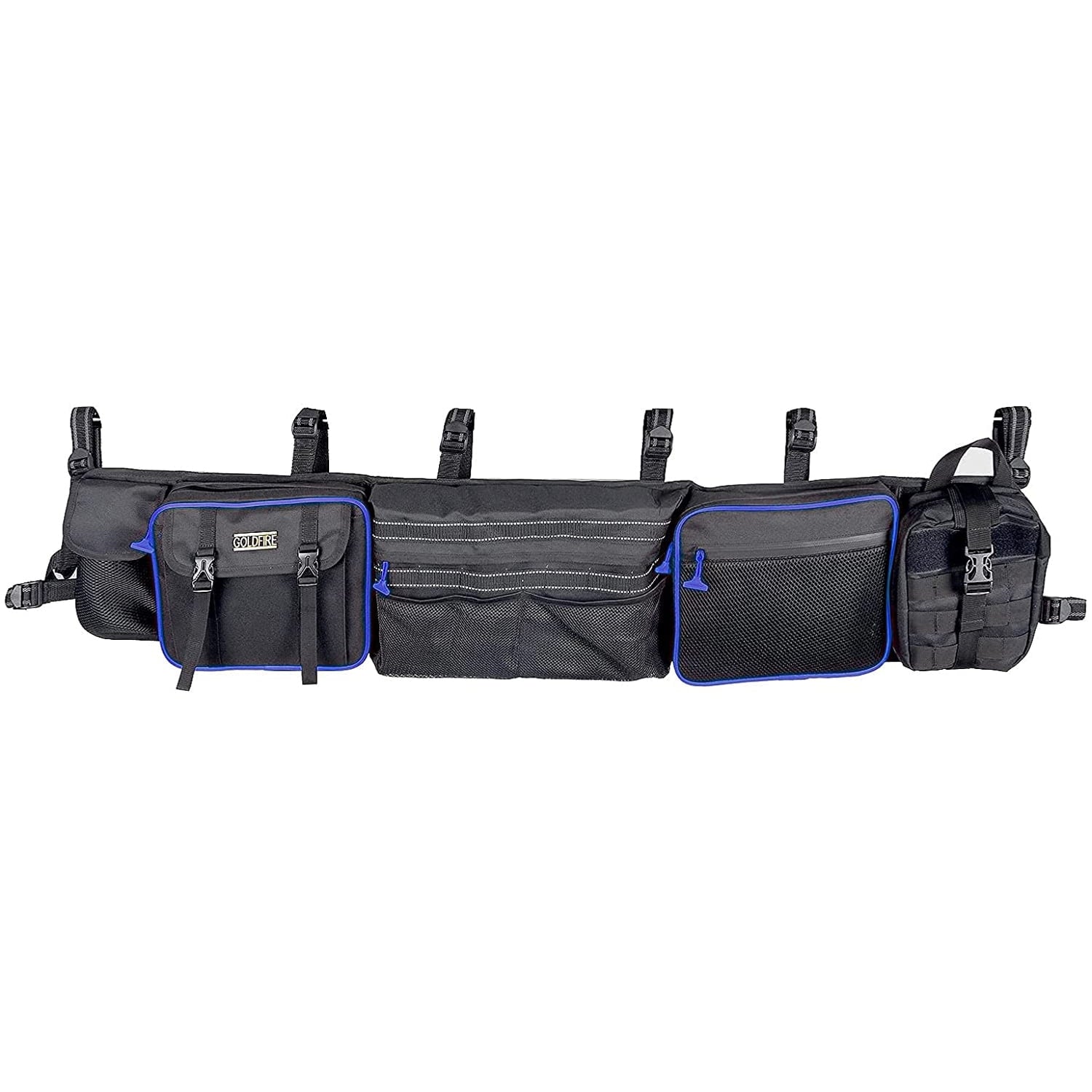 UTV Car Organizer Large Roll Cage Cargo Rear Storage Bag Gear Bags For Most Full Size For Polaris For Yamaha For Kawasaki UTVs (Blue)