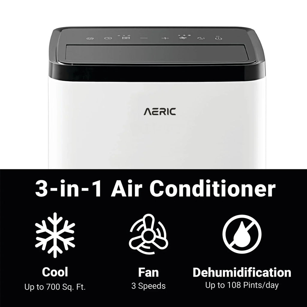 Aeric 10,000 BTU SACC (14,000 BTU ASHRAE) Portable Air Conditioner